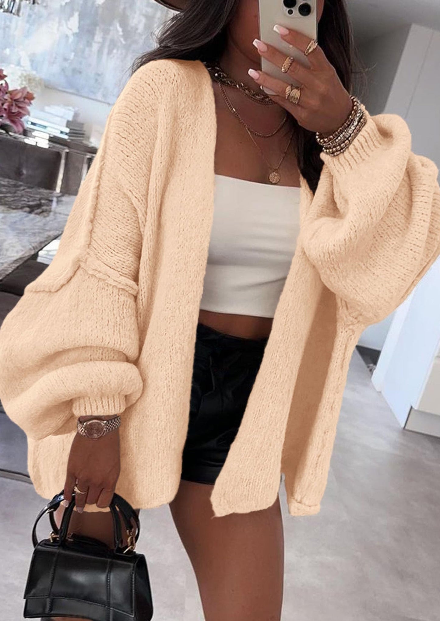 💥 Hot Sale – Half Price!  Lightweight Open Front Sweater