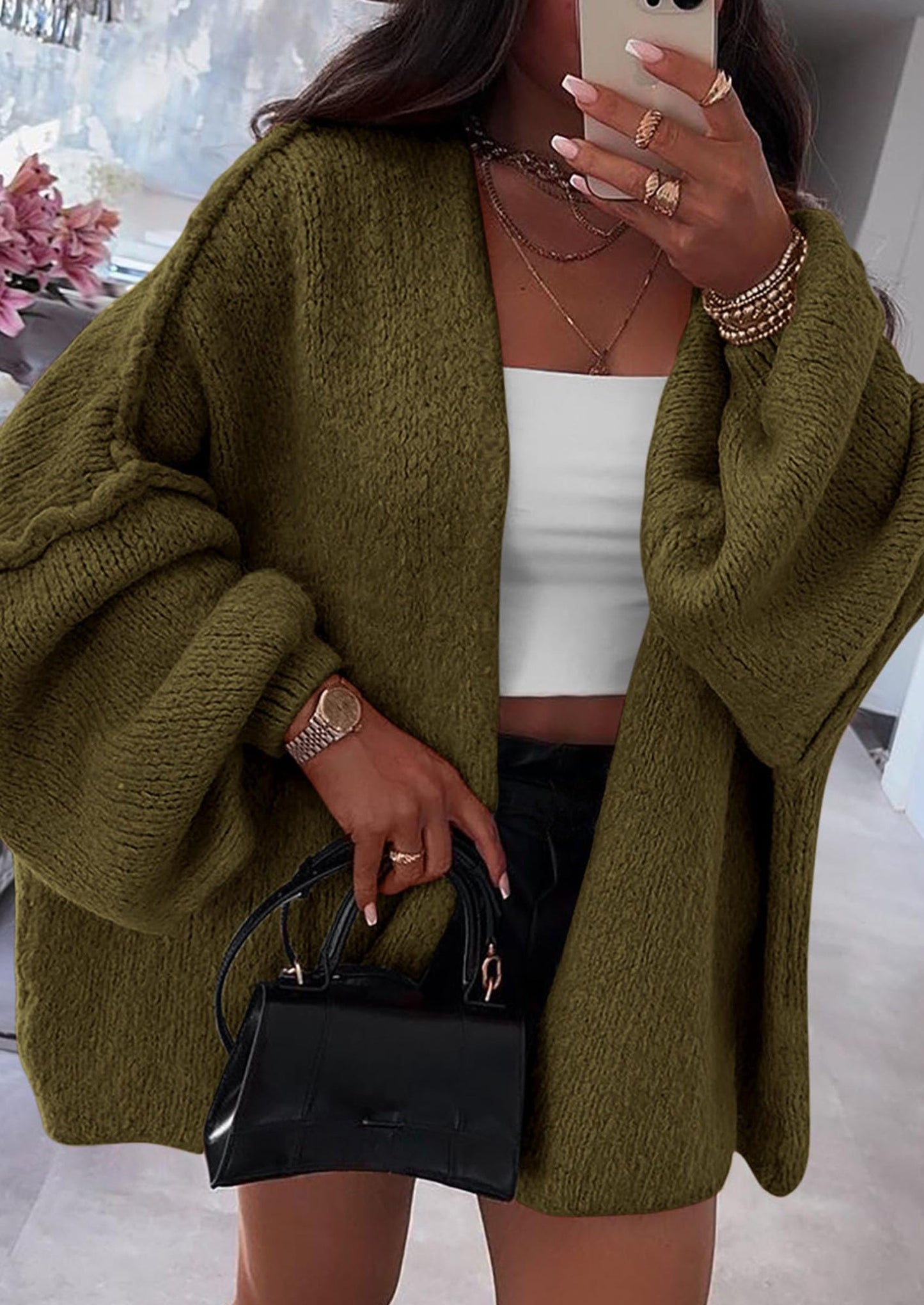 💥 Hot Sale – Half Price!  Lightweight Open Front Sweater