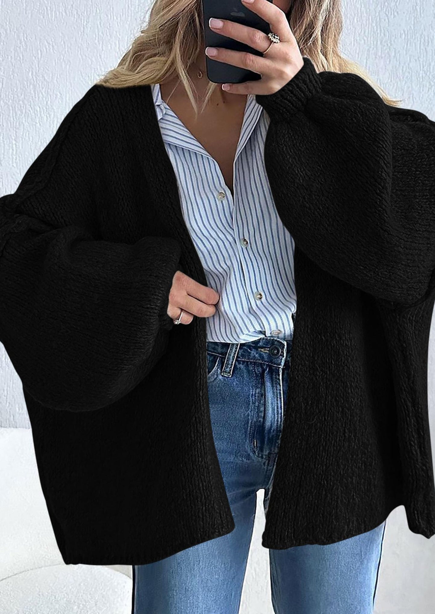 💥 Hot Sale – Half Price!  Lightweight Open Front Sweater