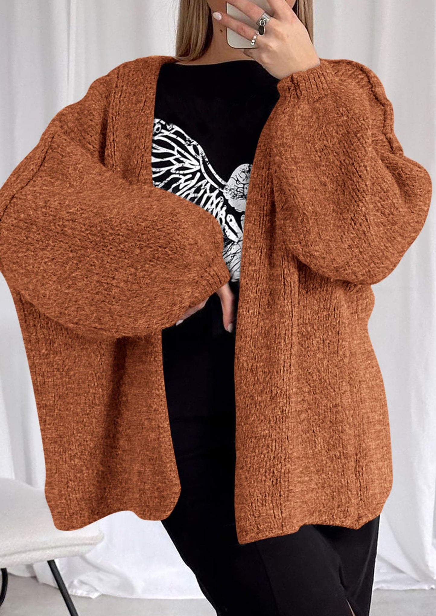 💥 Hot Sale – Half Price!  Lightweight Open Front Sweater