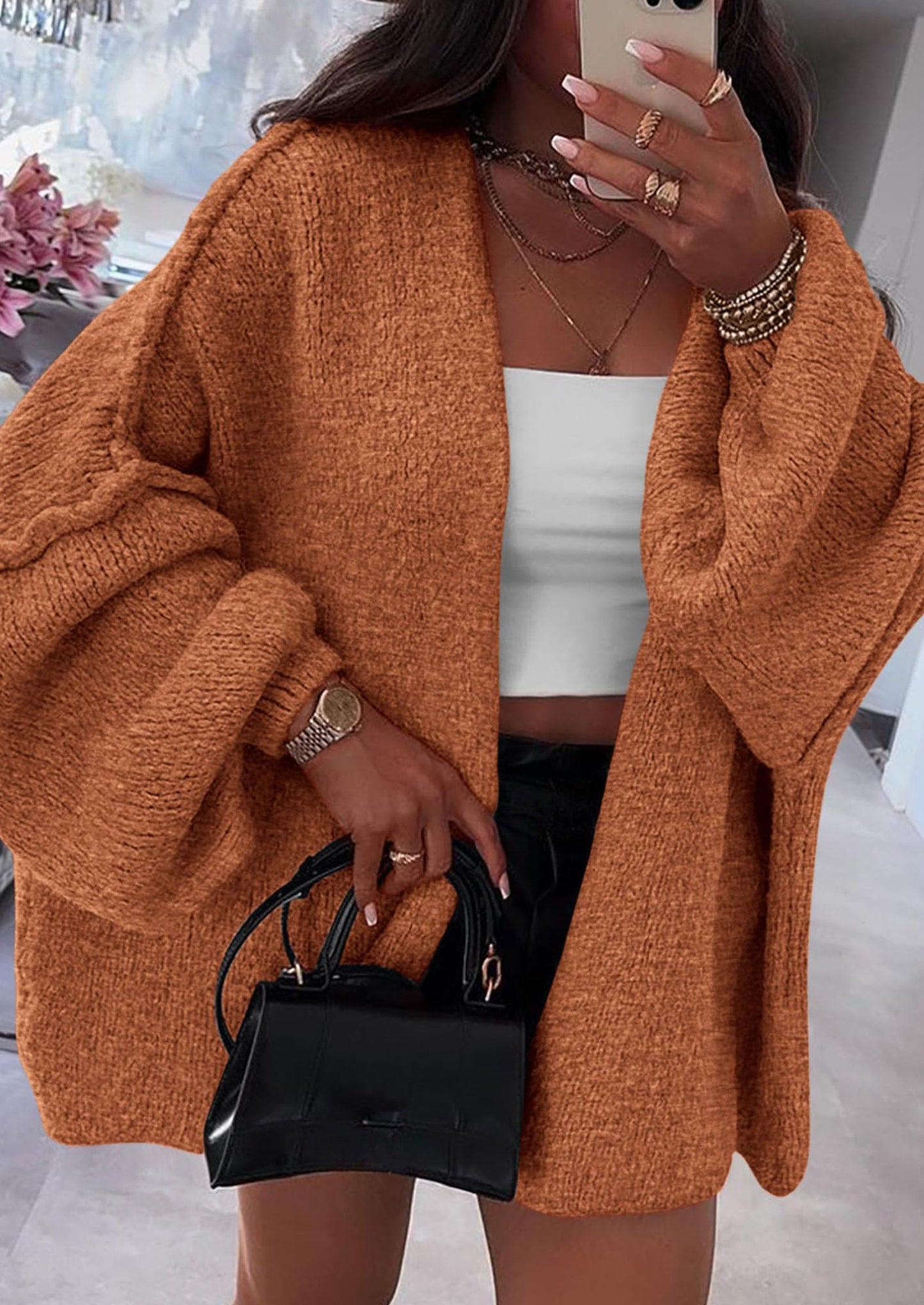 💥 Hot Sale – Half Price!  Lightweight Open Front Sweater