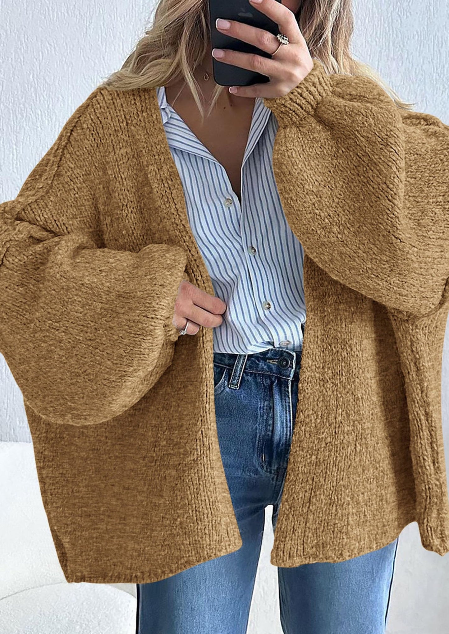 💥 Hot Sale – Half Price!  Lightweight Open Front Sweater