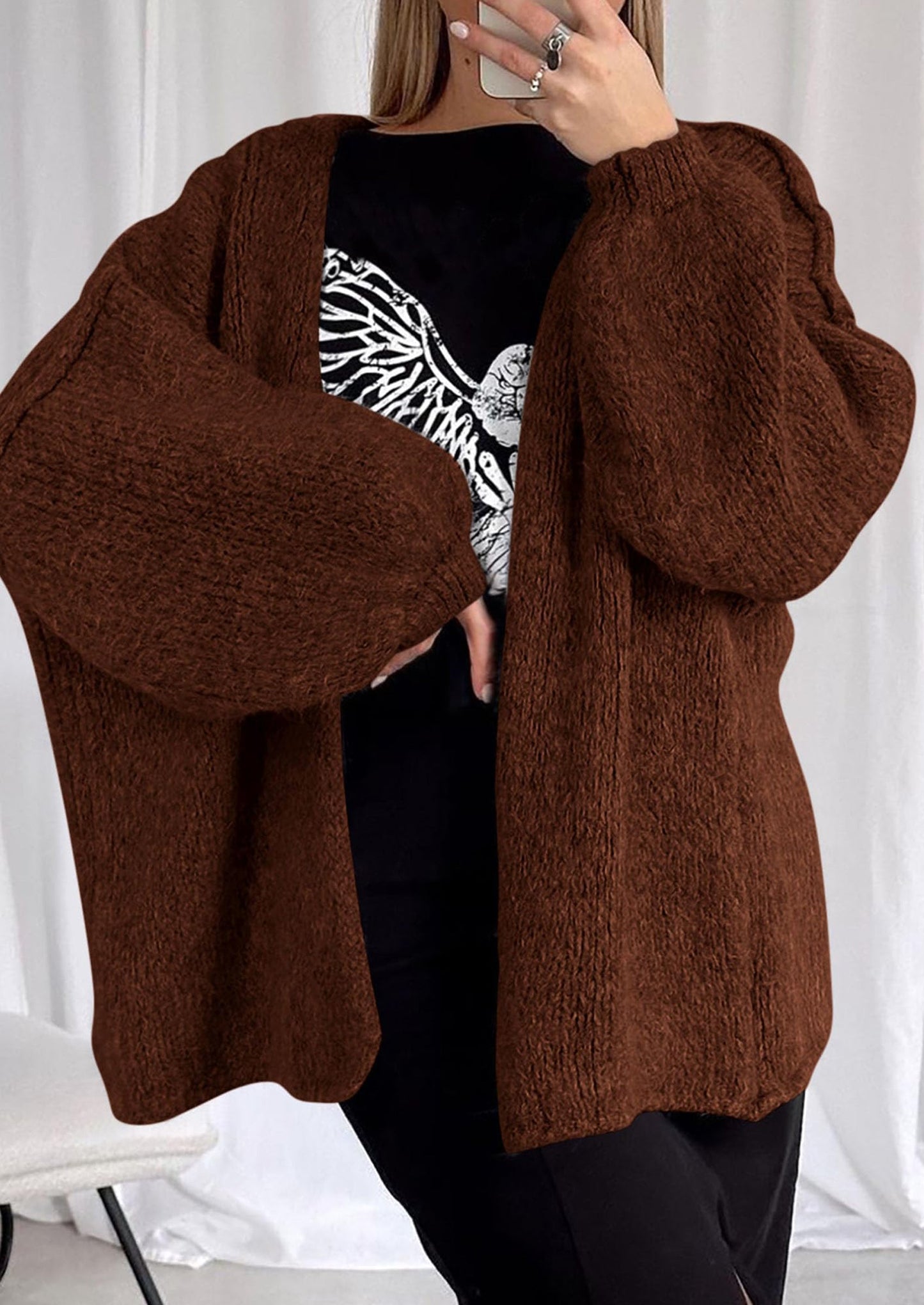 💥 Hot Sale – Half Price!  Lightweight Open Front Sweater