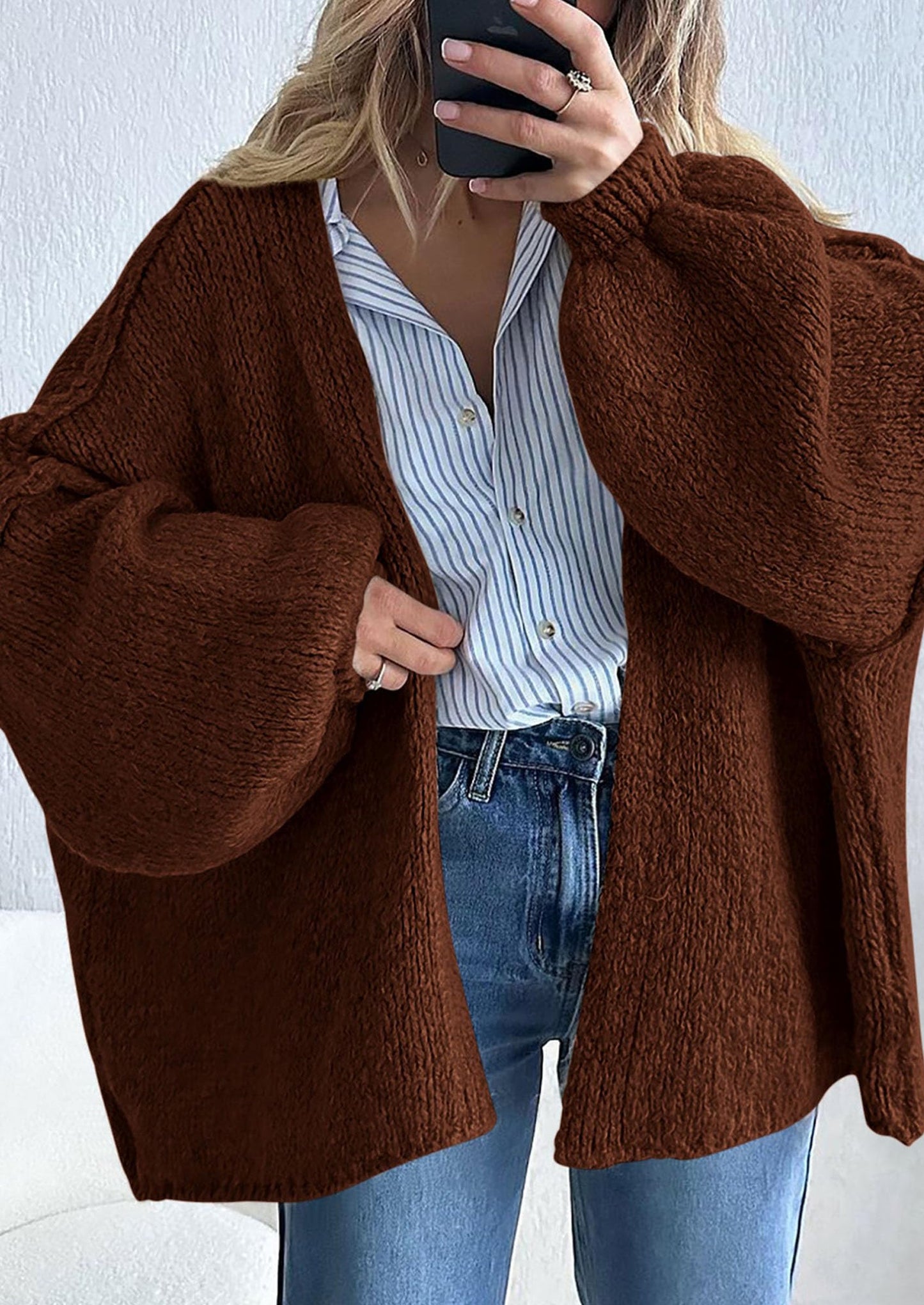 💥 Hot Sale – Half Price!  Lightweight Open Front Sweater