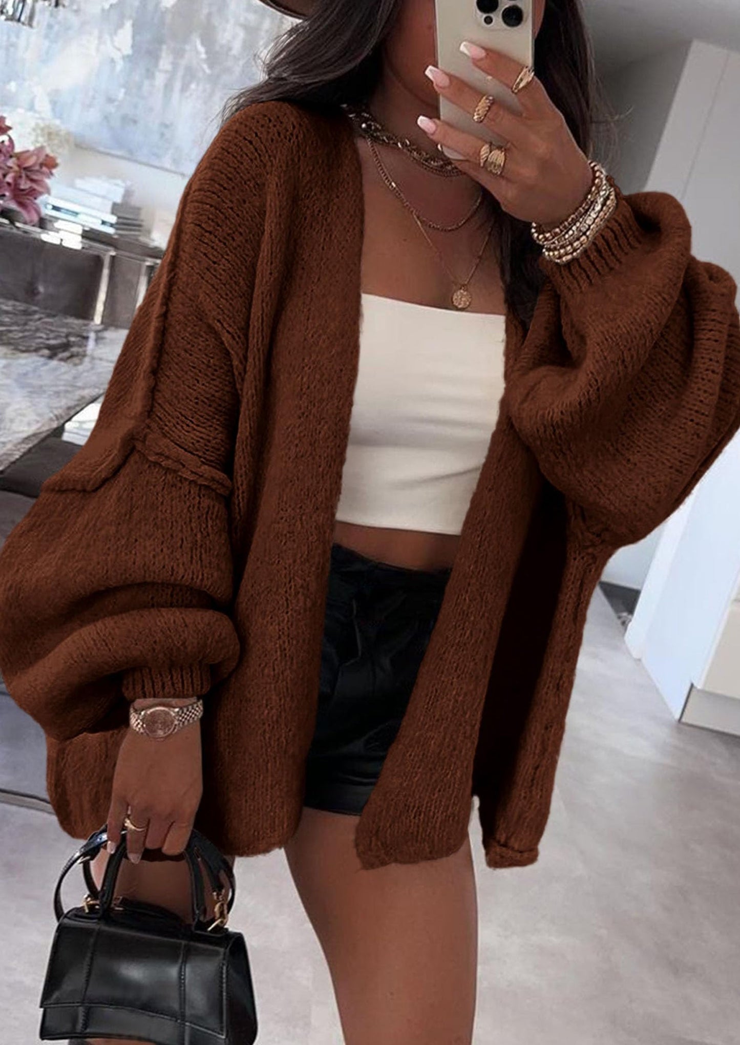 💥 Hot Sale – Half Price!  Lightweight Open Front Sweater