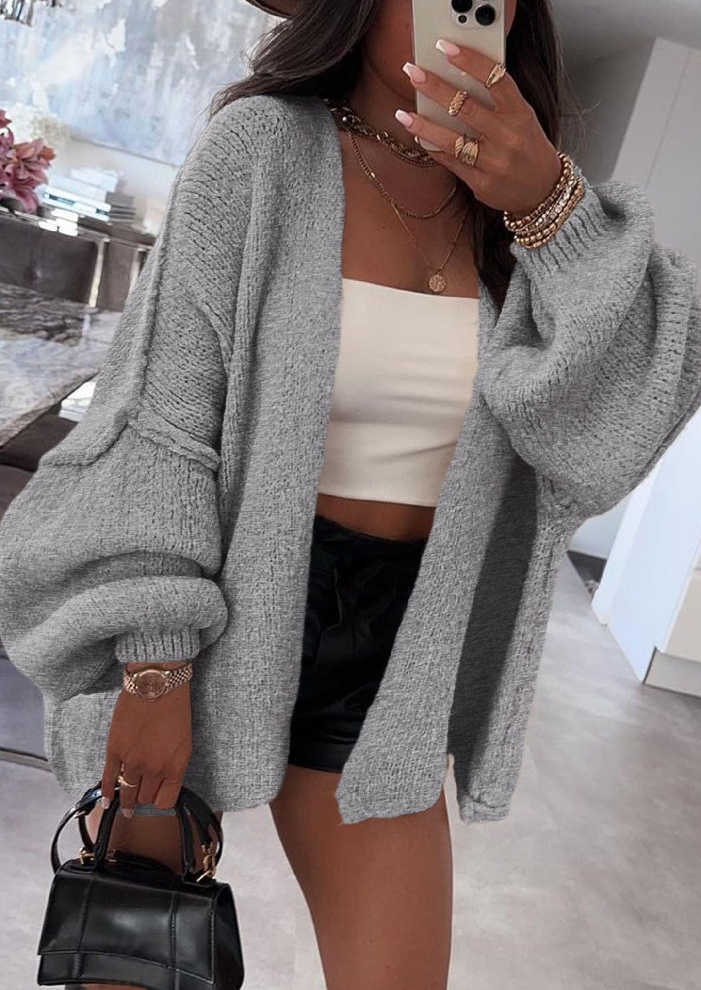 💥 Hot Sale – Half Price!  Lightweight Open Front Sweater