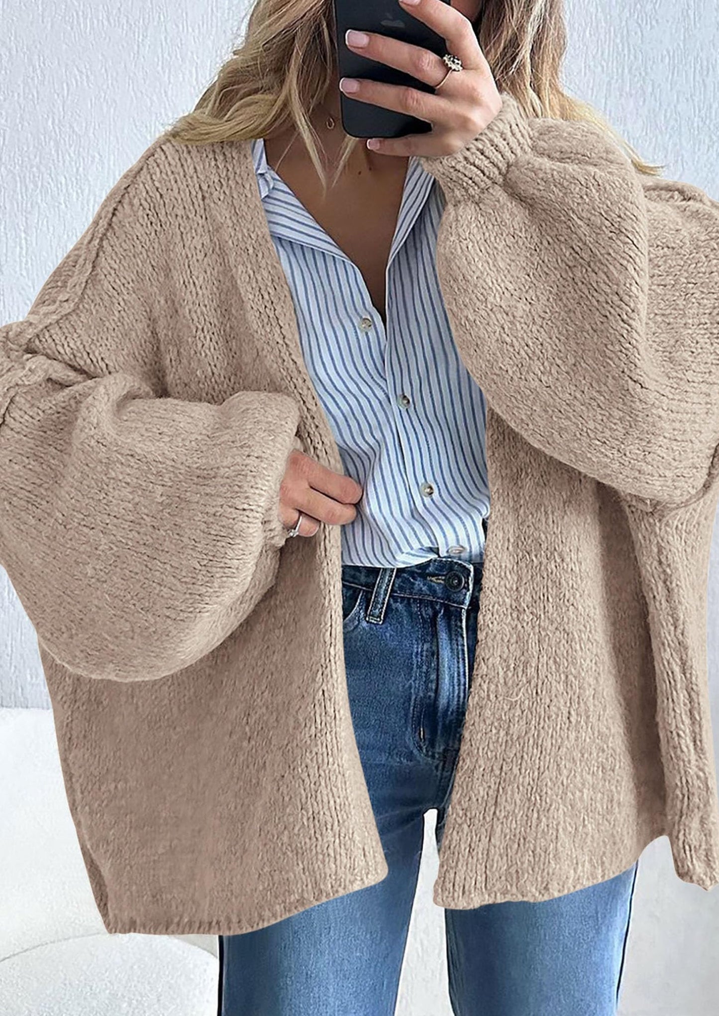 💥 Hot Sale – Half Price!  Lightweight Open Front Sweater
