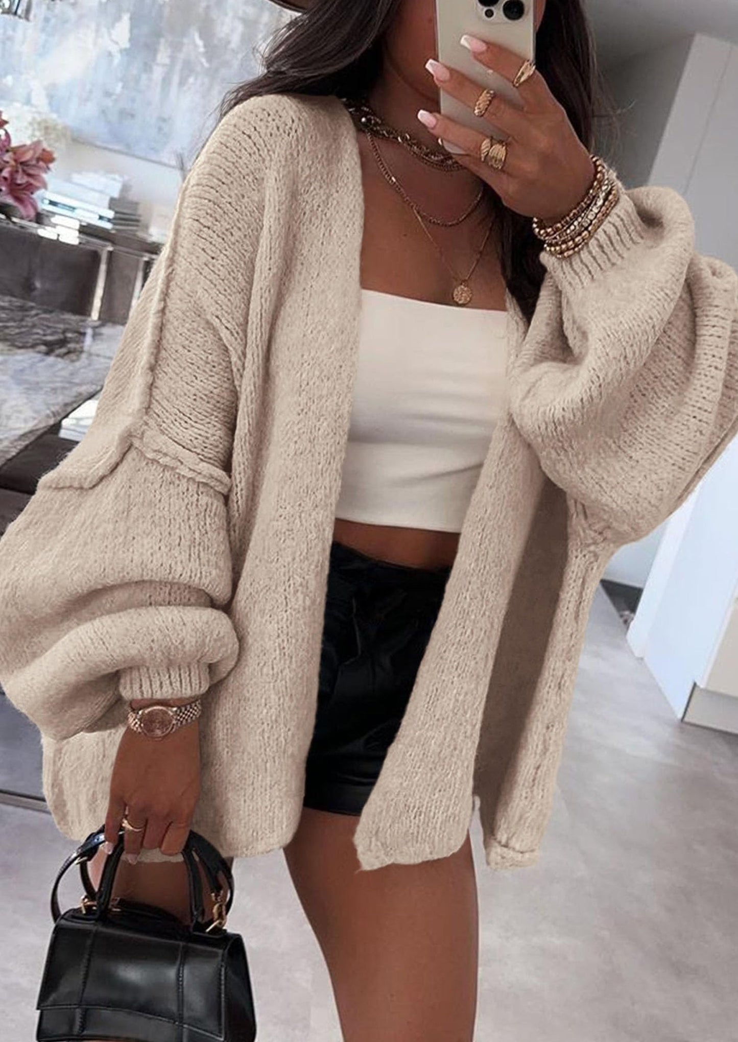 💥 Hot Sale – Half Price!  Lightweight Open Front Sweater