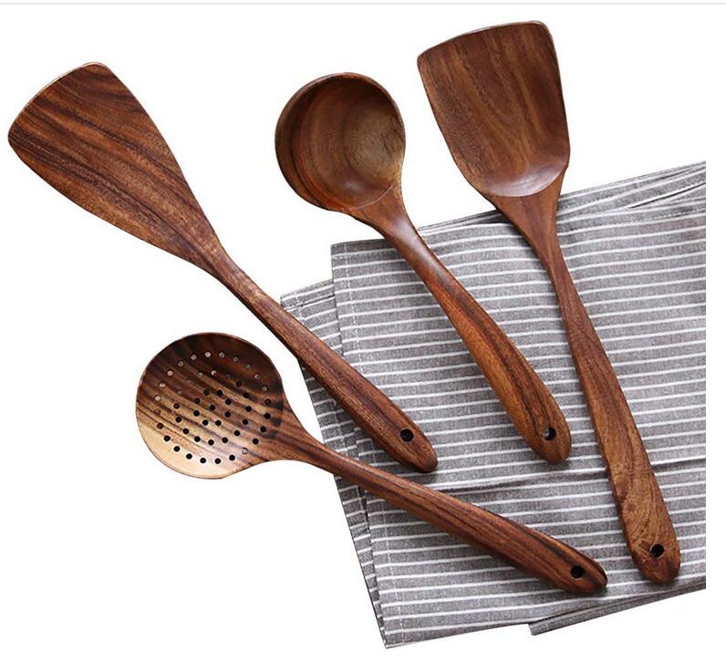 🔥🔥Teak Wooden Utensil Set