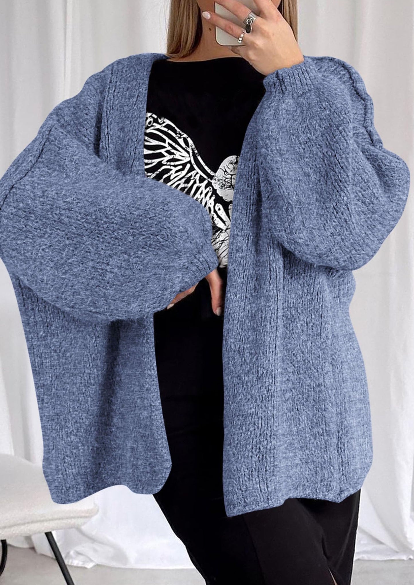 💥 Hot Sale – Half Price!  Lightweight Open Front Sweater