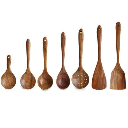 🔥🔥Teak Wooden Utensil Set