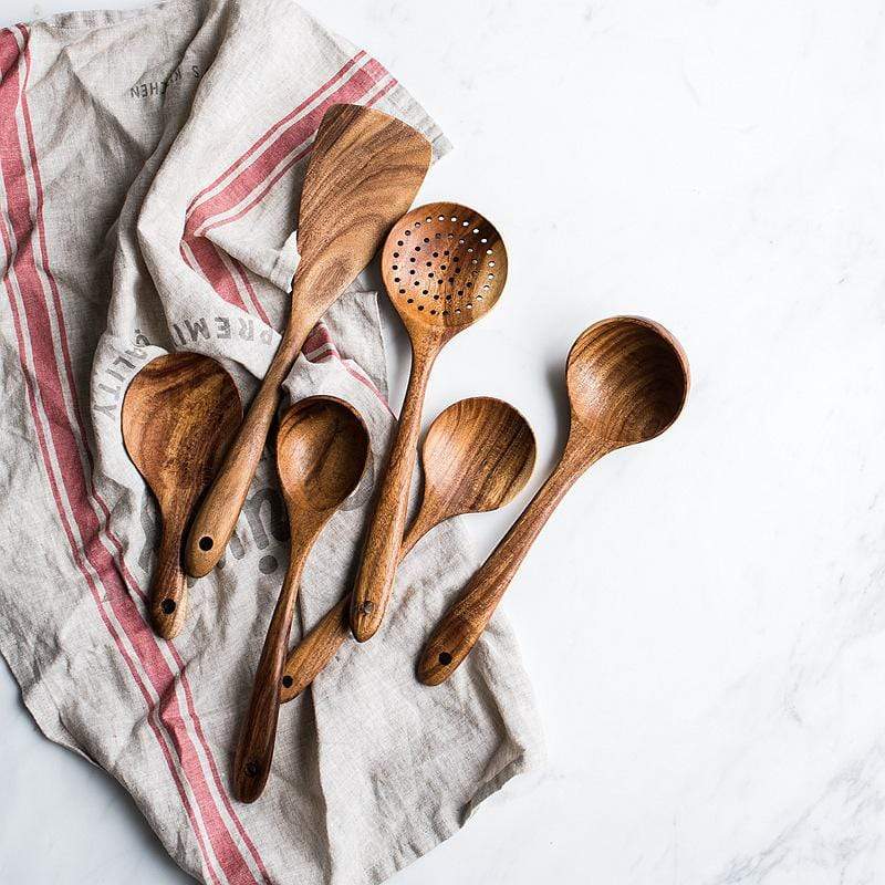 🔥🔥Teak Wooden Utensil Set
