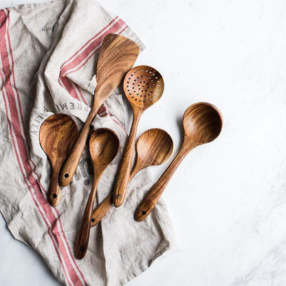 🔥🔥Teak Wooden Utensil Set