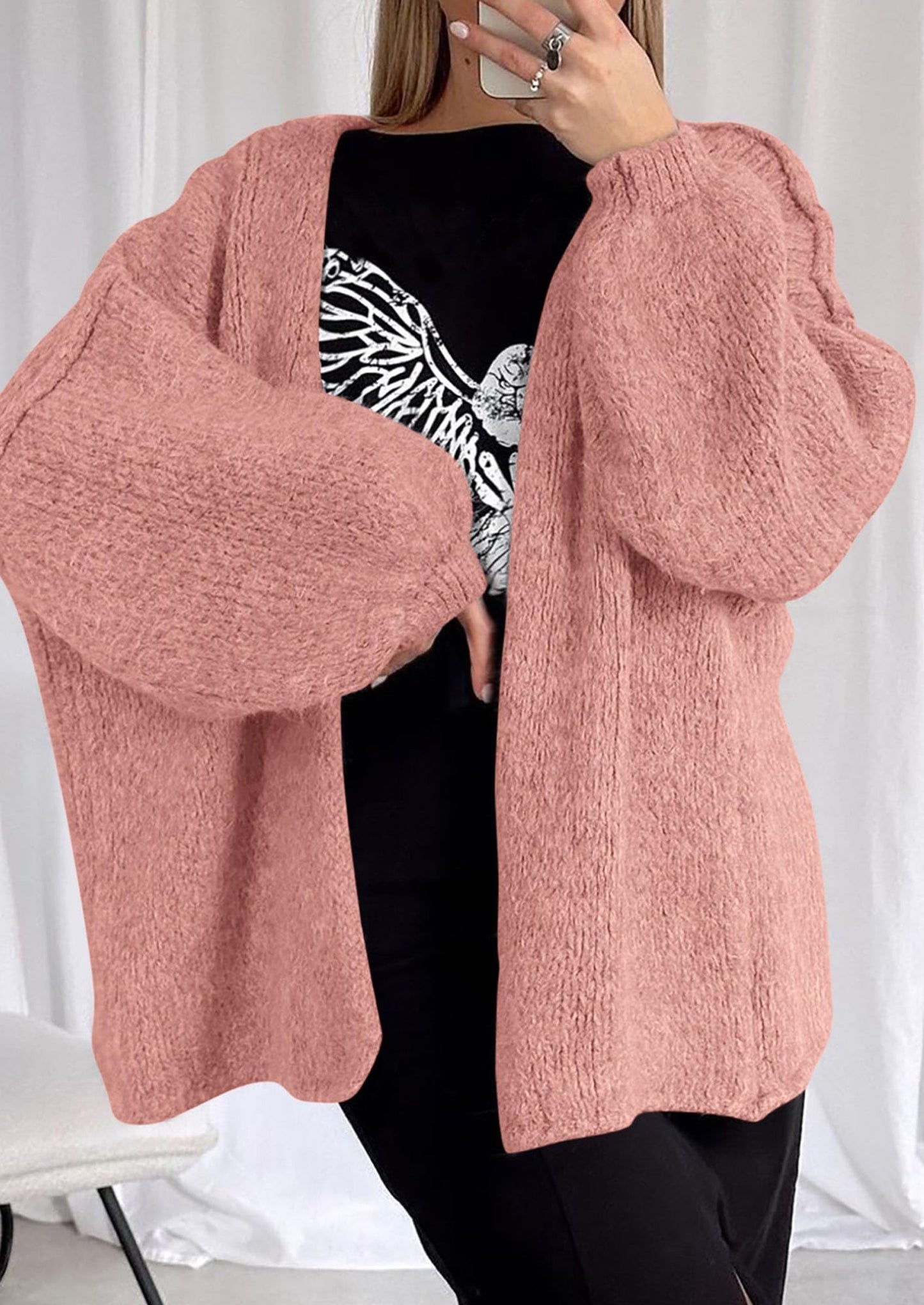 💥 Hot Sale – Half Price!  Lightweight Open Front Sweater