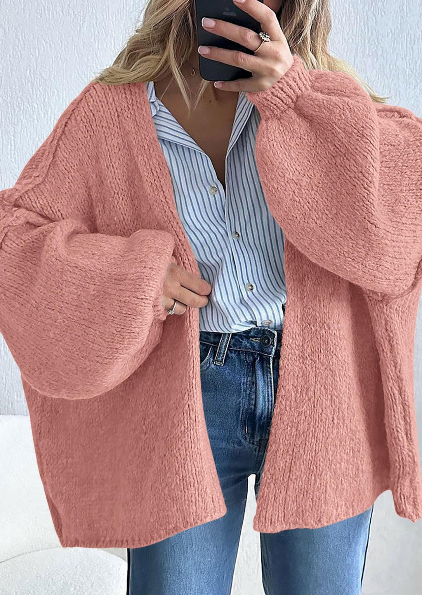 💥 Hot Sale – Half Price!  Lightweight Open Front Sweater