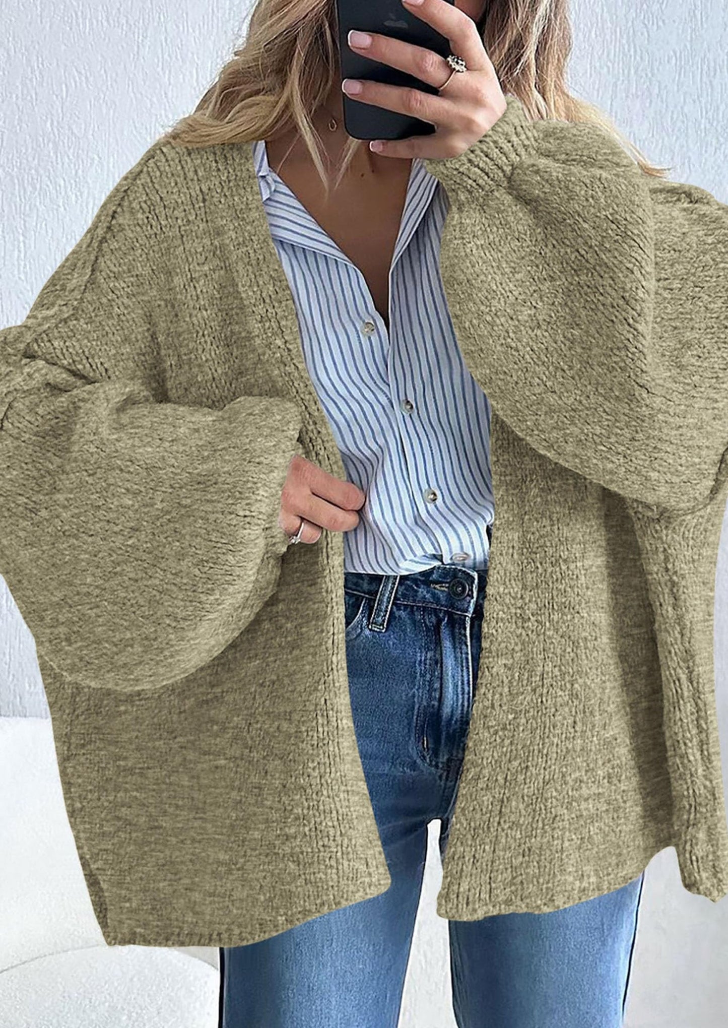 💥 Hot Sale – Half Price!  Lightweight Open Front Sweater