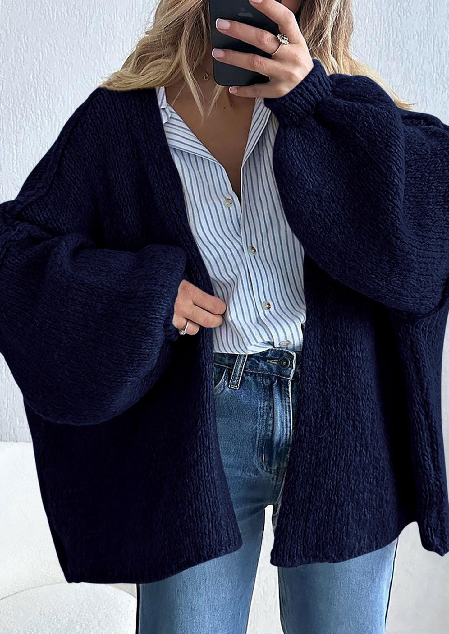 💥 Hot Sale – Half Price!  Lightweight Open Front Sweater