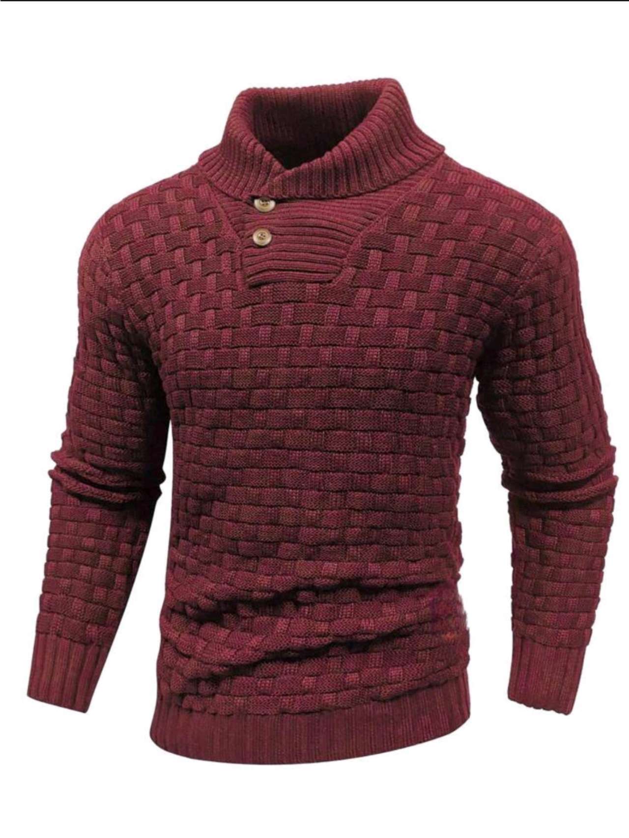 🔥Buy 2 Get Free Shipping-Men's Shawl Collar Textured Sweater – Cozy Fall/Winter Knitwear ❄️