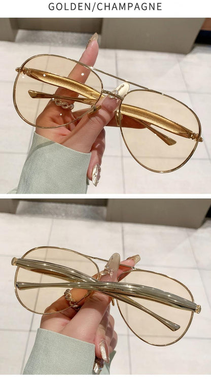 🔥Lastday 70%OFF Toad-shaped Metal Sunglasses ✨ Retro No-makeup Essential High-end Women's Street Style Sunglasses