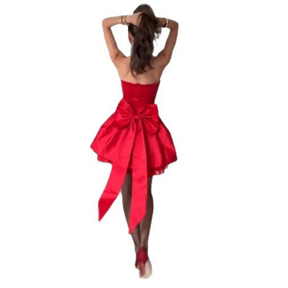 ✨ Women's Sexy Tube Top Dress - Backless Pleated Slim-Fit Sweet & Spicy Style