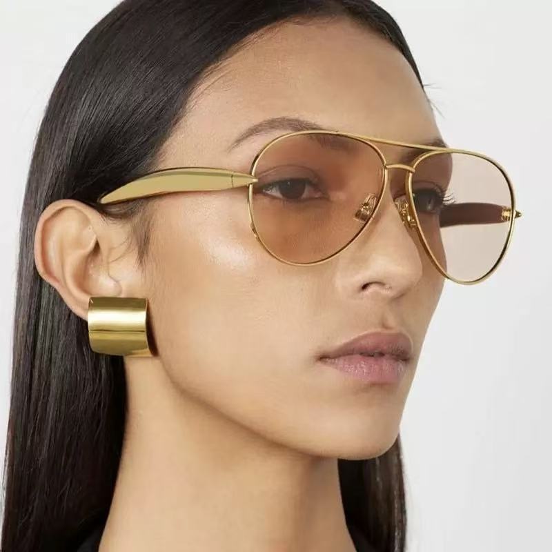 🔥Lastday 70%OFF Toad-shaped Metal Sunglasses ✨ Retro No-makeup Essential High-end Women's Street Style Sunglasses