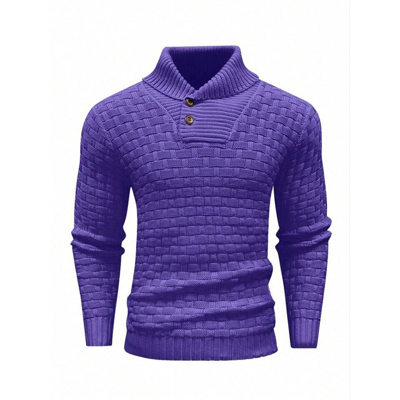 🔥Buy 2 Get Free Shipping-Men's Shawl Collar Textured Sweater – Cozy Fall/Winter Knitwear ❄️