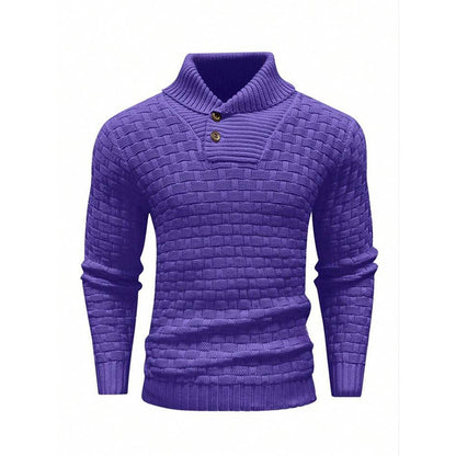 🔥Buy 2 Get Free Shipping-Men's Shawl Collar Textured Sweater – Cozy Fall/Winter Knitwear ❄️