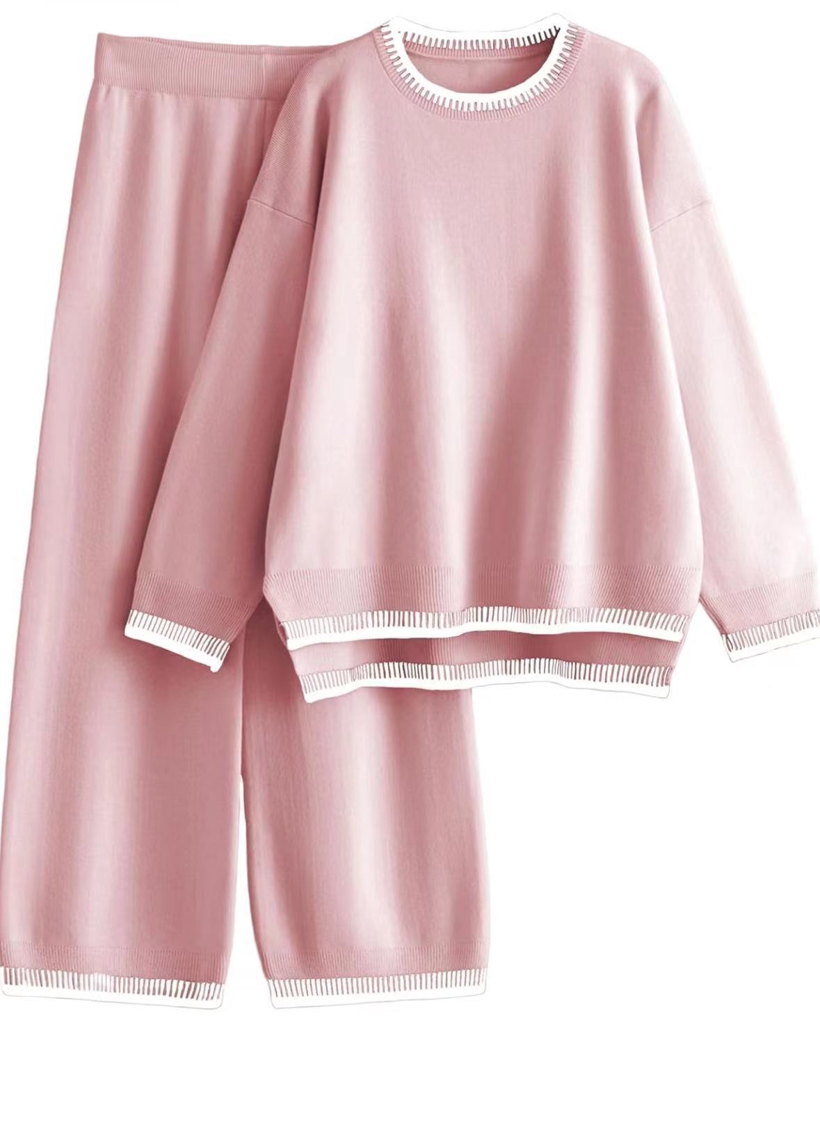 💥50% Off! Women’s Knit Sweater & Wide-Leg Pants Set