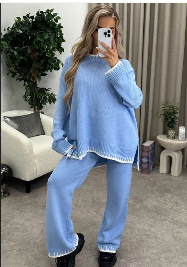 💥50% Off! Women’s Knit Sweater & Wide-Leg Pants Set