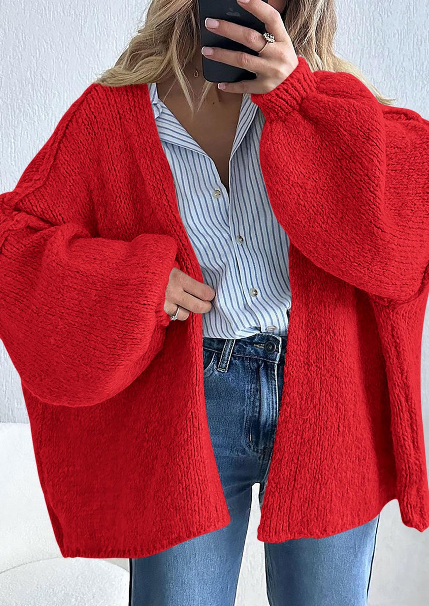 💥 Hot Sale – Half Price!  Lightweight Open Front Sweater