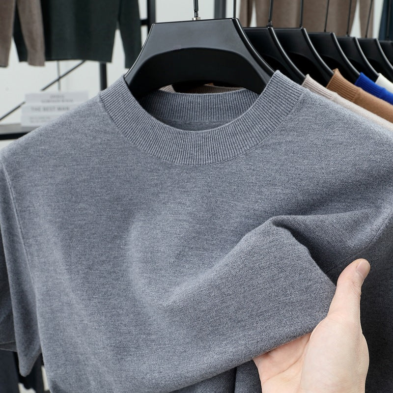 💝💝Last Day 50% OFF🔥Men's Stand Collar Cashmere Casual T-shirt (Buy 2 Free Shipping)
