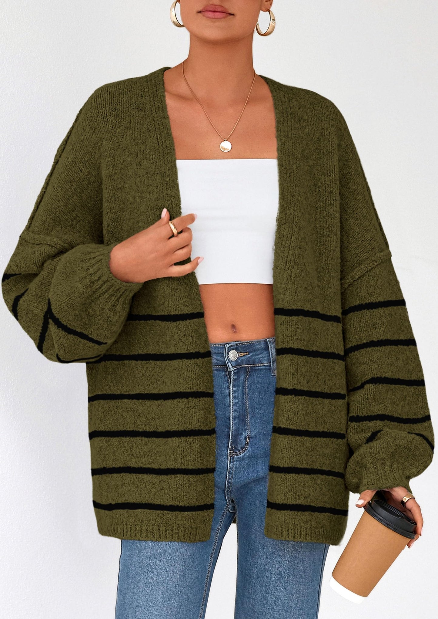 💥 Hot Sale – Half Price!  Lightweight Open Front Sweater