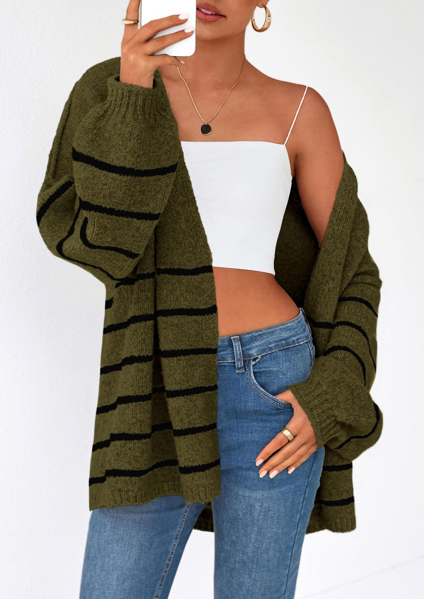 💥 Hot Sale – Half Price!  Lightweight Open Front Sweater