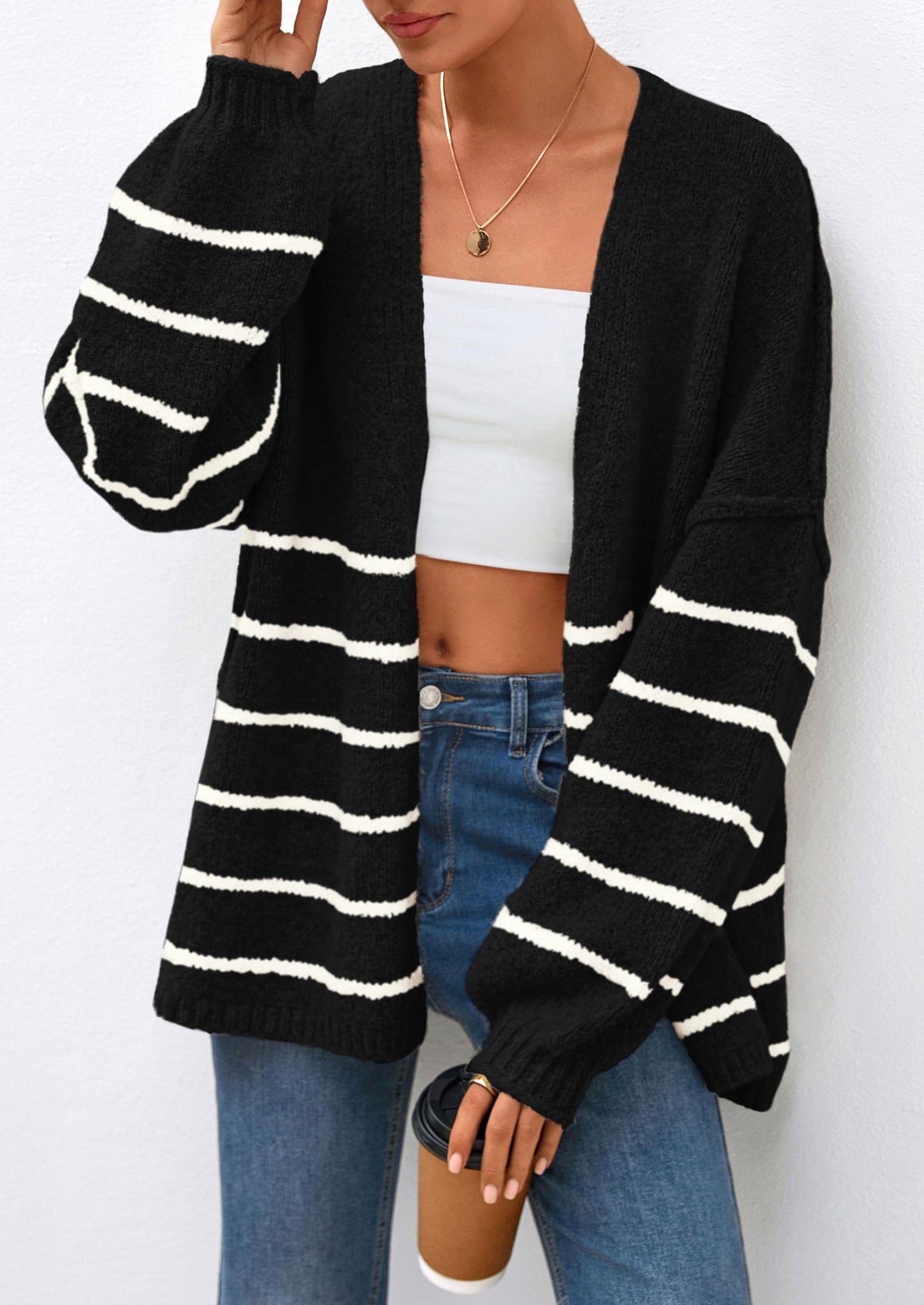 💥 Hot Sale – Half Price!  Lightweight Open Front Sweater