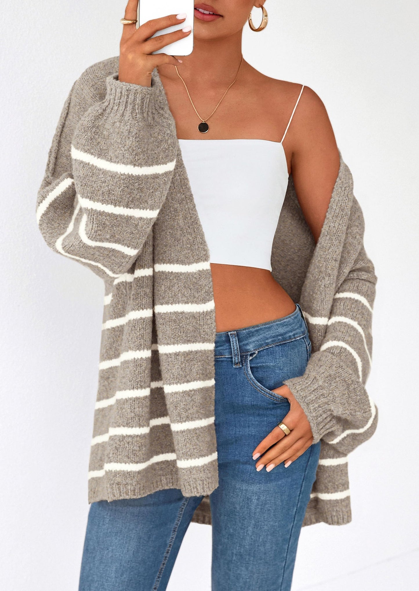 💥 Hot Sale – Half Price!  Lightweight Open Front Sweater