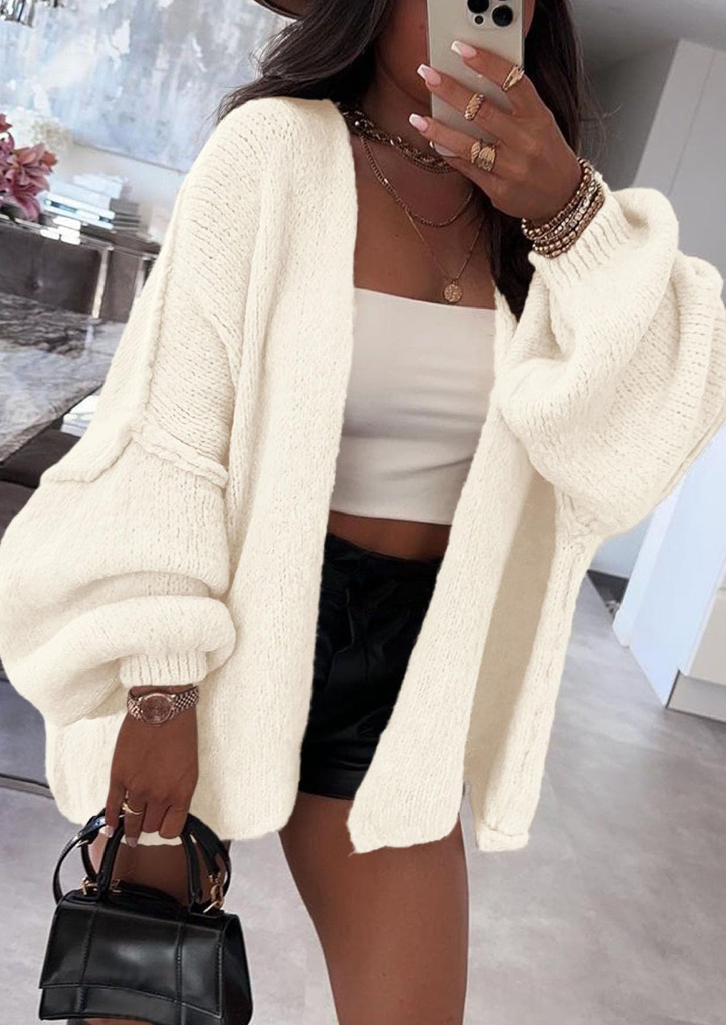 💥 Hot Sale – Half Price!  Lightweight Open Front Sweater