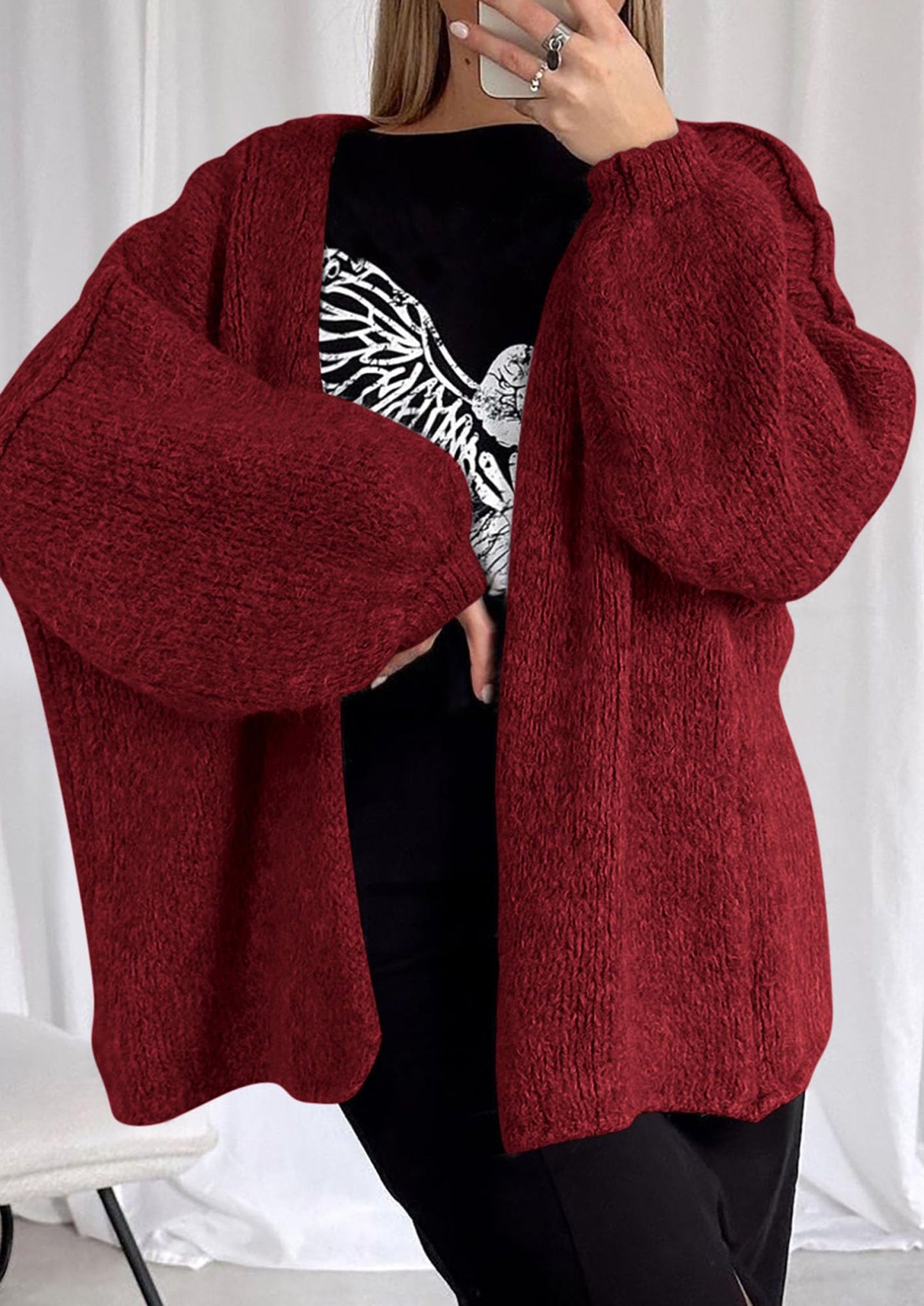 💥 Hot Sale – Half Price!  Lightweight Open Front Sweater