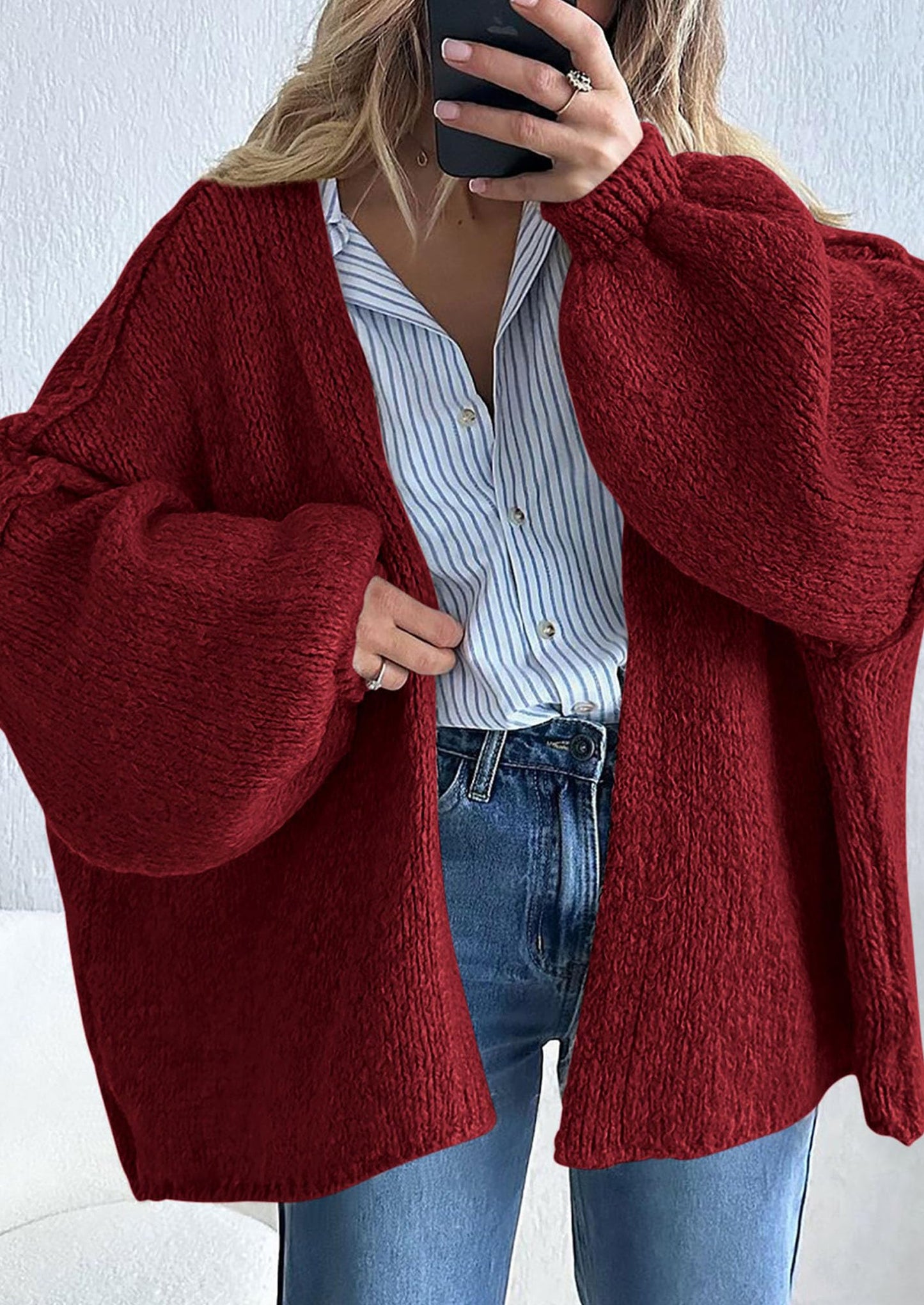 💥 Hot Sale – Half Price!  Lightweight Open Front Sweater