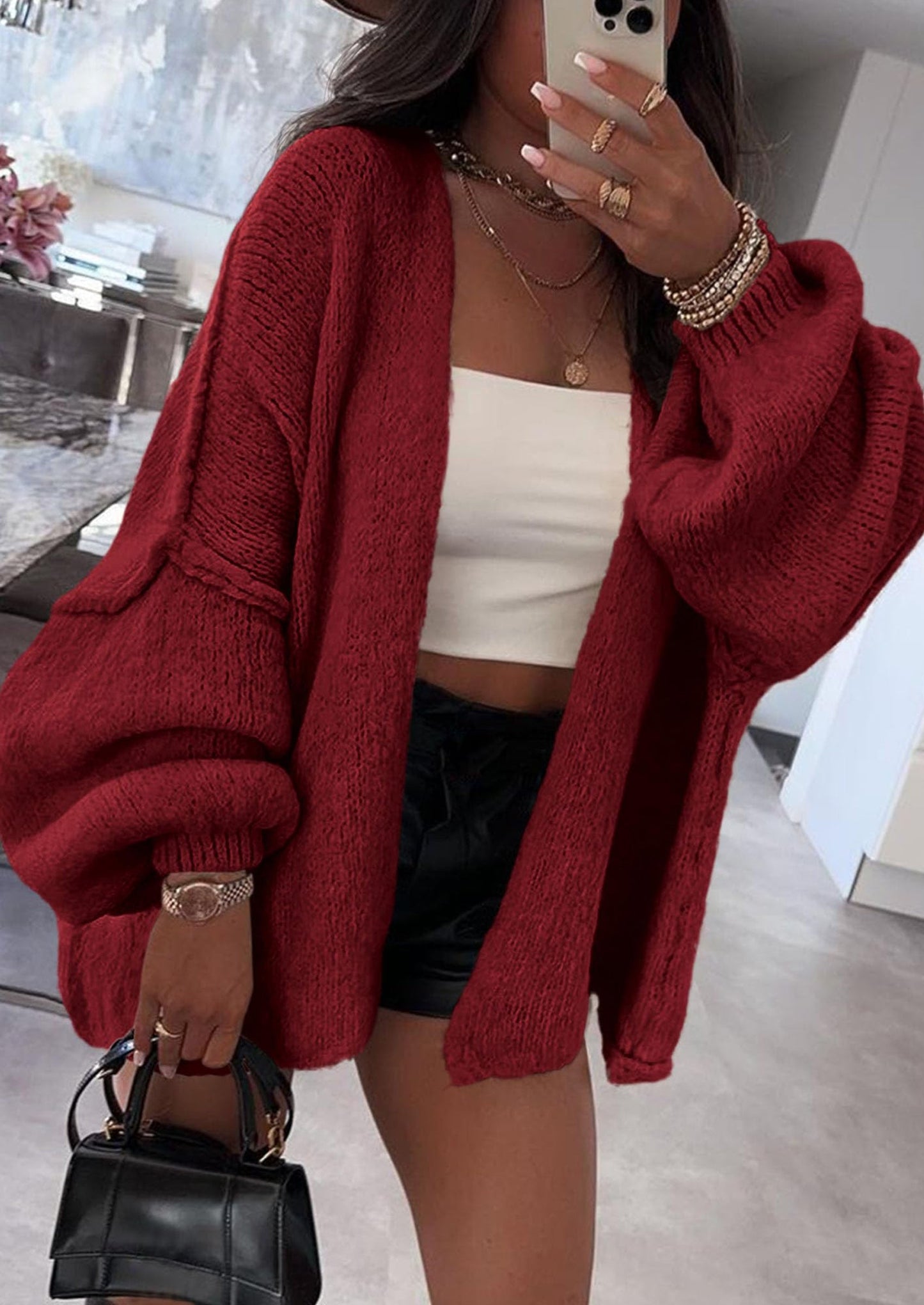 💥 Hot Sale – Half Price!  Lightweight Open Front Sweater