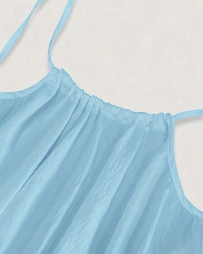 💃 Women's Solid Color Backless Cami Dress