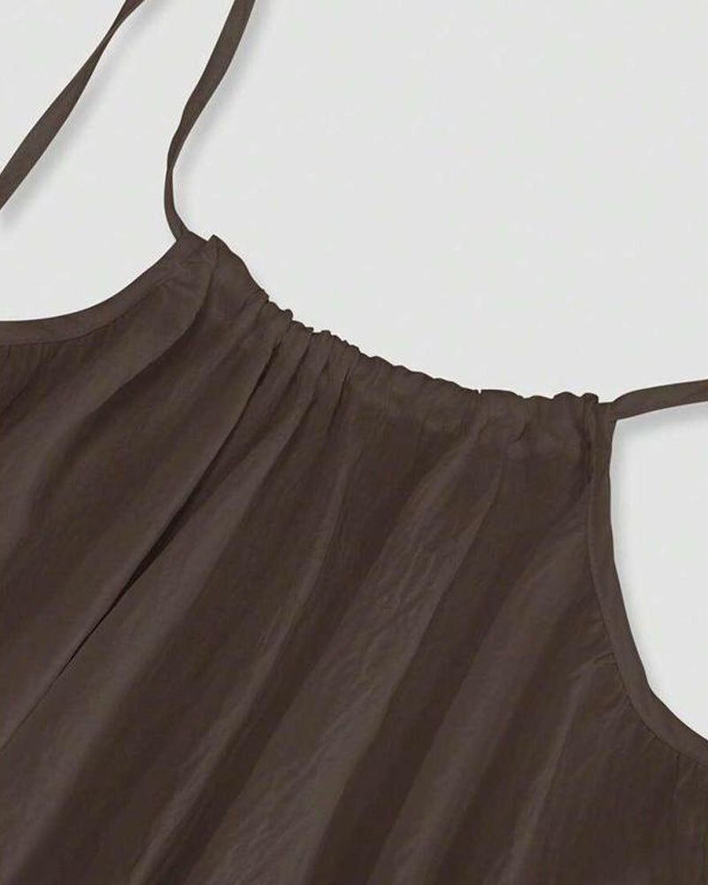 💃 Women's Solid Color Backless Cami Dress