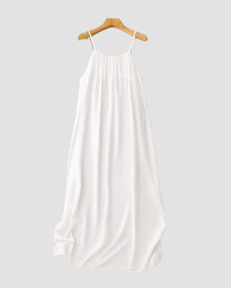 💃 Women's Solid Color Backless Cami Dress