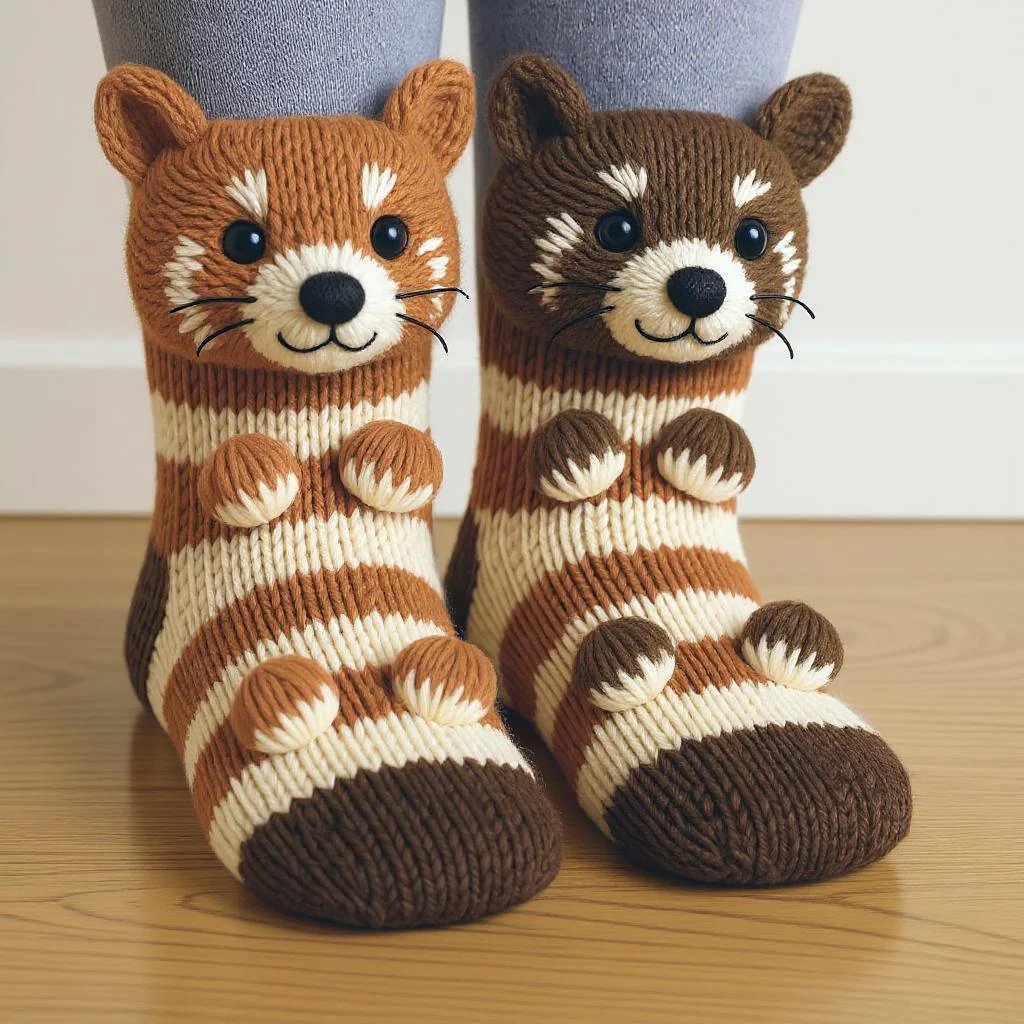 🧦 Adorable 3D Animal Socks | Cozy Cartoon Style 🐾