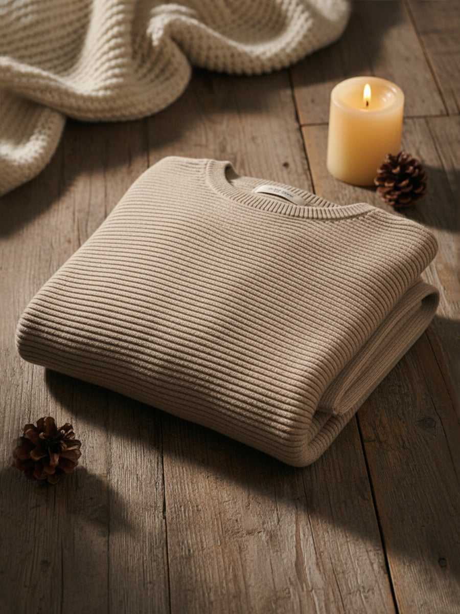 🎉 New Arrivals🔥 Crew Neck Ribbed Belted Sweater