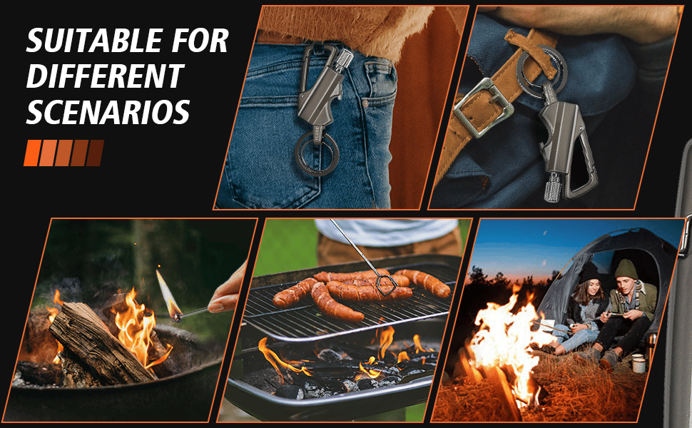 ✨Last Day 49% OFF - Permanent Match Infinity Lighter with Multitool Keychain Bottle Opener