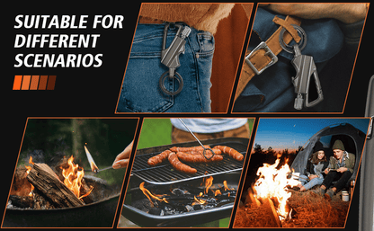 ✨Last Day 49% OFF - Permanent Match Infinity Lighter with Multitool Keychain Bottle Opener
