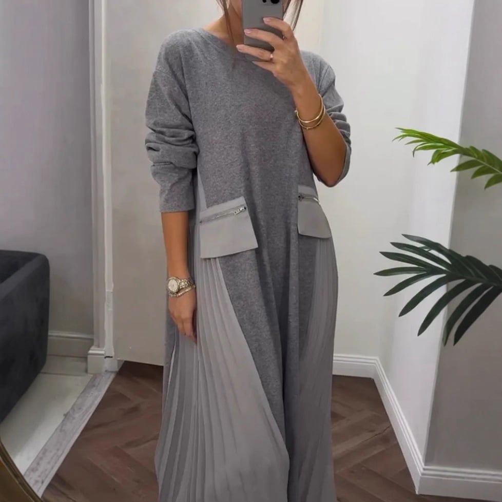 ⏰ LAST DAY SAVE 50% 💃 Soft Pleated Dress with Pockets