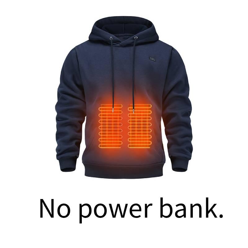 🔥Men's Smart Heated Hoodie - USB Powered, ✨5-Zone Heating, 3-Speed Warmth for Winter