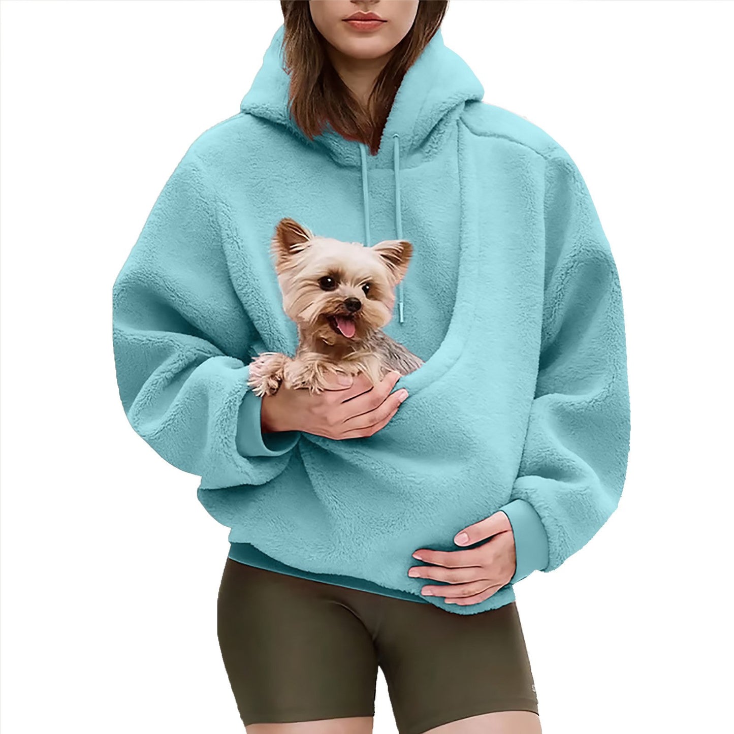 🐶💗 Cozy Pet Pouch Fleece Hoodie Sweatshirt