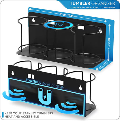 🧲 Cup Organizer | Magnetic/Screw Mount Storage for Kitchen/Fridge/Cabinet 🧺